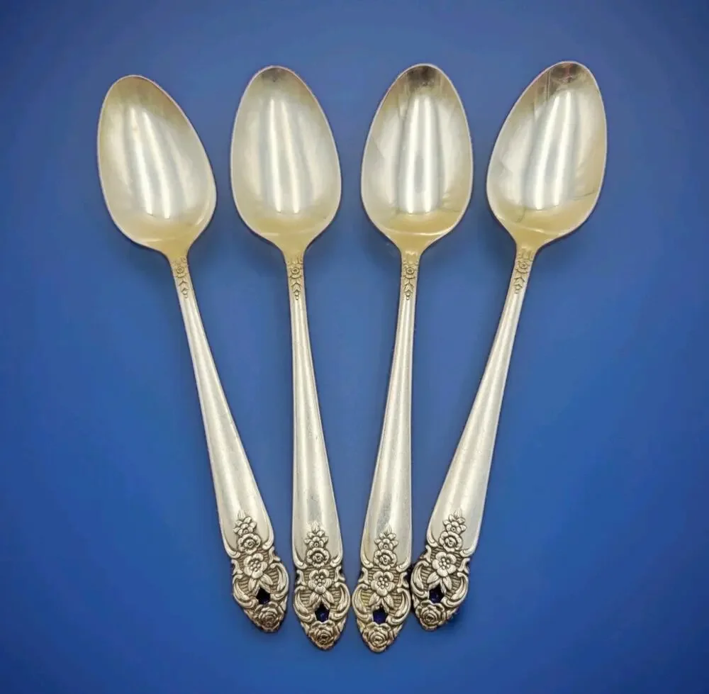 Oneida DISTINCTION Silverplate Prestige 1951 Silverplate Teaspoon Set of 4